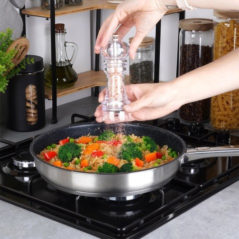 Młynek do Pieprzu i Soli Akrylowy 16 cm 2 szt. Mechanizm Ceramiczny VILDE