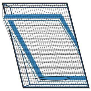 Moskitiera Siatka na Okno Dachowe Owady z Zamkiem ORION Czarna 140 x 120 cm