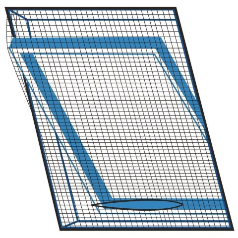 Moskitiera Siatka na Okno Dachowe Owady z Zamkiem ORION Czarna 140 x 120 cm