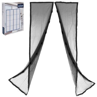 Moskitiera do Drzwi z Magnesem Magnetyczna Czarna Solidna ORION 212 x 100cm