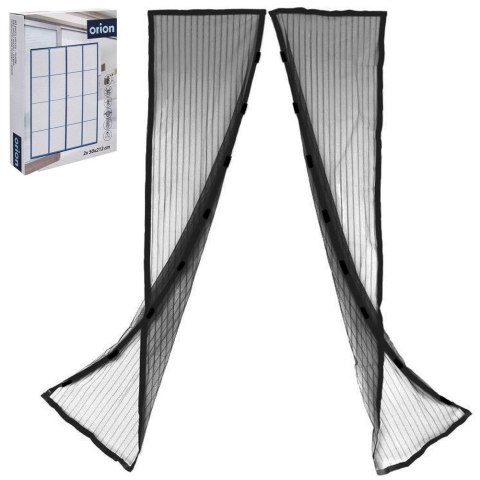 Moskitiera do Drzwi z Magnesem Magnetyczna Czarna Solidna ORION 212 x 100cm