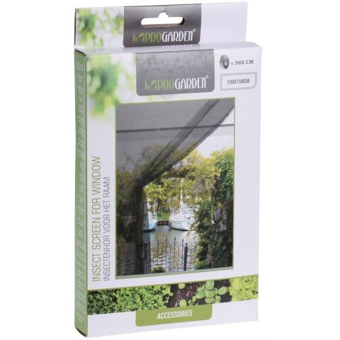 Moskitiera na Okno Czarna 150 x 130 cm z Taśmą Poliester PROGARDEN