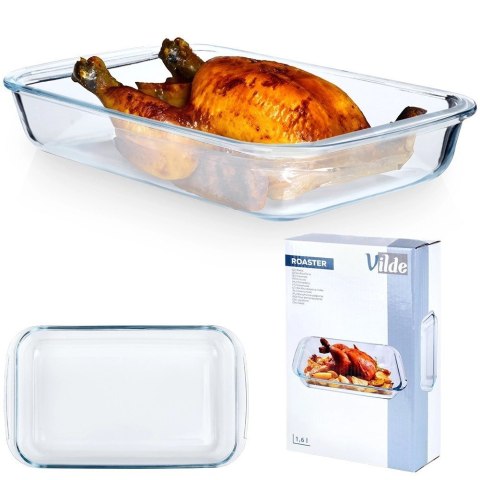 Naczynie Szklane Żaroodporne 1,6 L Borokrzemowe z uchwytami VILDE