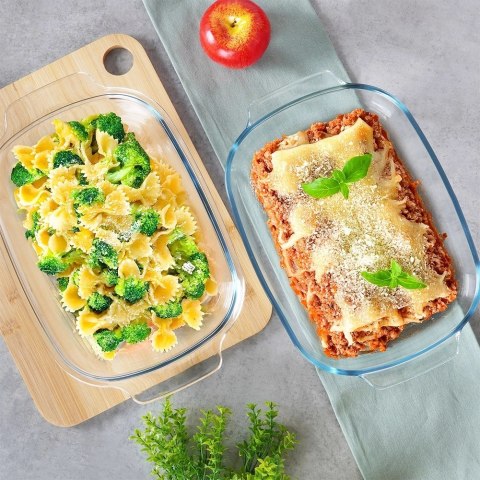 Naczynie Żaroodporne Prostokątne z Pokrywką 3,1 L Borokrzemowe VILDE