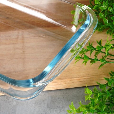 Naczynie Żaroodporne Szklane 25,5 x 15 cm Borokrzemowe z uchwytami VILDE