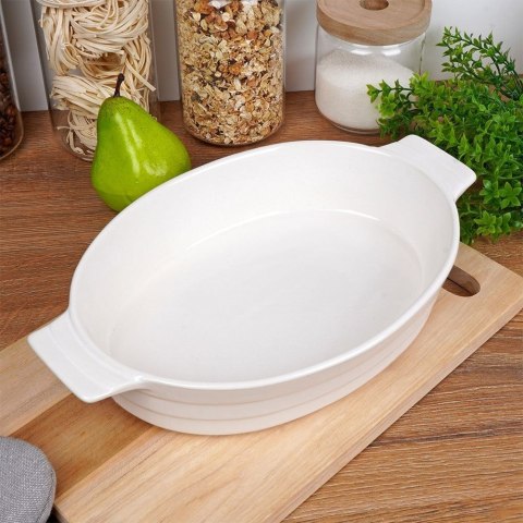 Naczynie Żaroodporne do Zapiekania Ceramiczne Białe ALPINA 31,5x19,5x6 cm