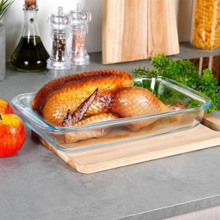 Naczynie Żaroodporne do Zapiekania Szklane Solidne VILDE 34,5 x 20,5 x 5 cm