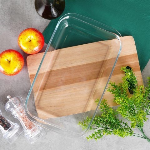 Naczynie Żaroodporne do Zapiekania Szklane Solidne VILDE 34,5 x 20,5 x 5 cm