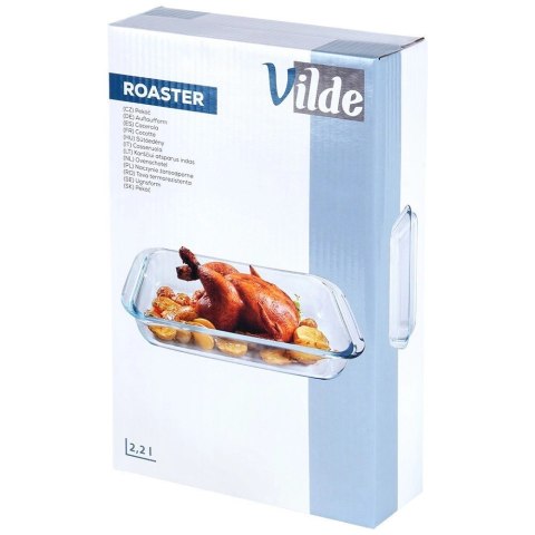 Naczynie Żaroodporne do Zapiekania Szklane Solidne VILDE 34,5 x 20,5 x 5 cm