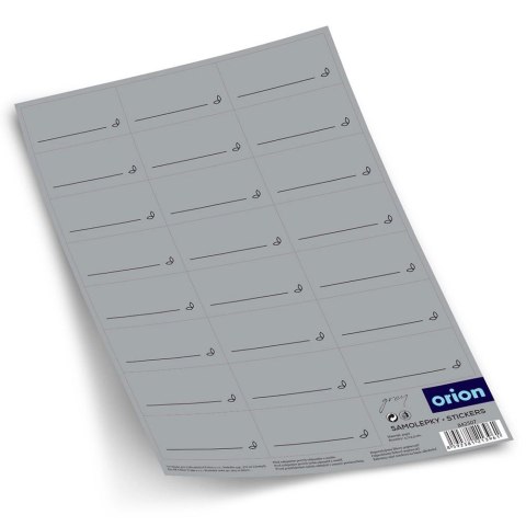 Naklejki na Przyprawy Prostokątne Szare Samoprzylepne 23 szt. ORION