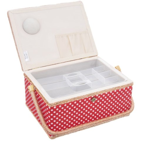 Niciarka z Pokrywą 24 x 18 x 12 cm Drewniana Solidna Trwała ORION