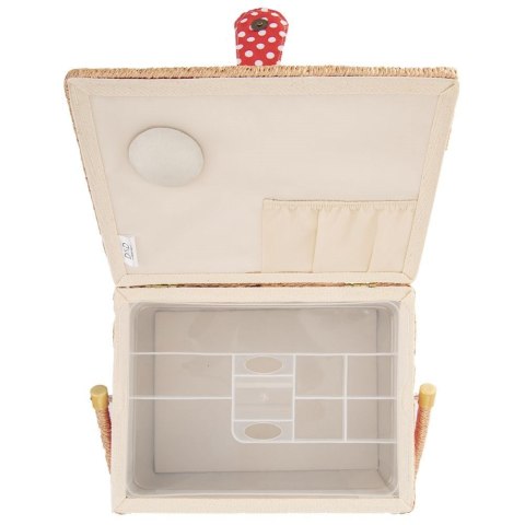 Niciarka z Pokrywą 24 x 18 x 12 cm Drewniana Solidna Trwała ORION