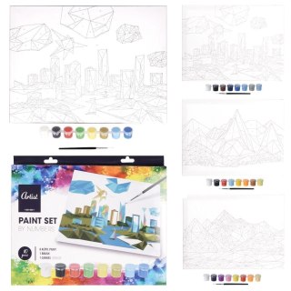 Obraz do Malowania po Numerach z Farbami ORION Zestaw 10 el. 30x40 cm