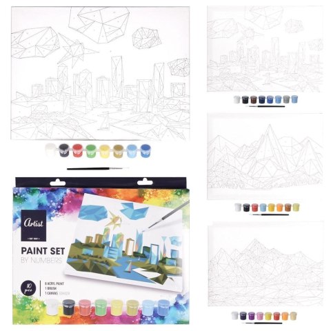 Obraz do Malowania po Numerach z Farbami ORION Zestaw 10 el. 30x40 cm