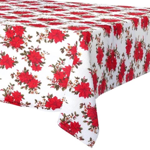 Obrus Świąteczny Plamoodporny 180 x 130 cm Biały EXCELLENT HOUSEWARE