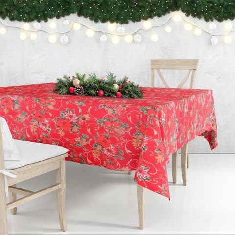 Obrus Świąteczny Plamoodporny 180 x 130 cm Czerwony EXCELLENT HOUSEWARE