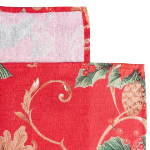 Obrus Świąteczny Plamoodporny 180 x 130 cm Czerwony EXCELLENT HOUSEWARE