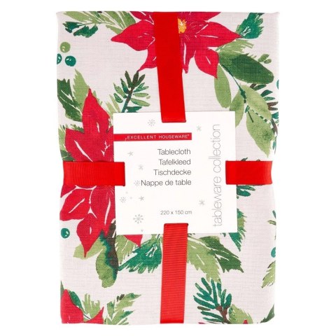 Obrus Świąteczny Plamoodporny 220 x 150 cm Beżowy EXCELLENT HOUSEWARE