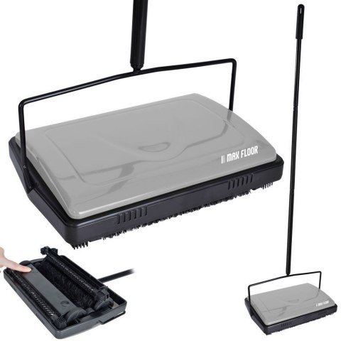 Odkurzacz Mechaniczny Ręczny Szczotka Kaśka z Kijem Solidna ORION 28 x 20cm