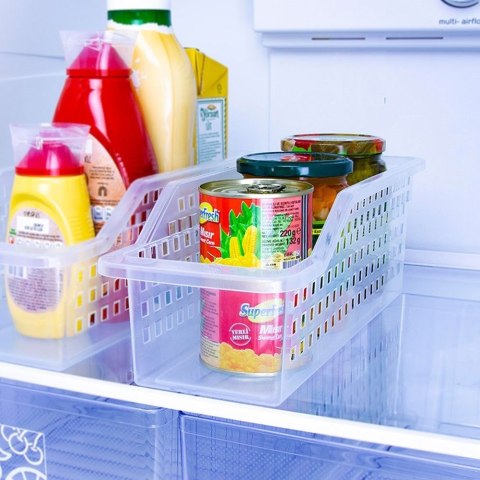 Organizer do Lodówki 34,5 x 13 x 11,5 cm Tworzywo Białe Przewiewne VILDE