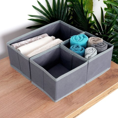 Organizer do Szuflady Modułowy 3 el STORAGE SOLUTIONS Szary Składany