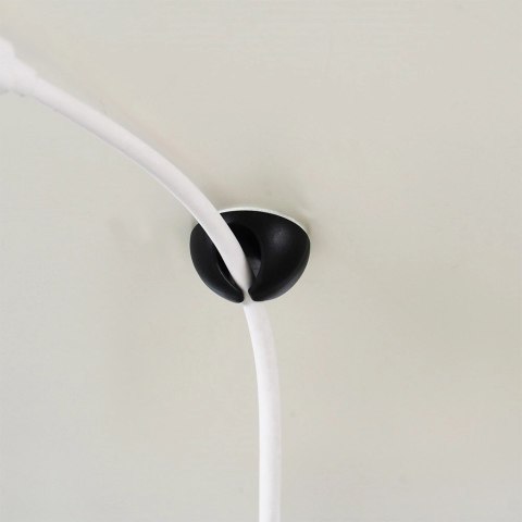 Organizer na Kable pod Blat Biurko Metalowy Czarny VILDE 43 x 17 x 10 cm