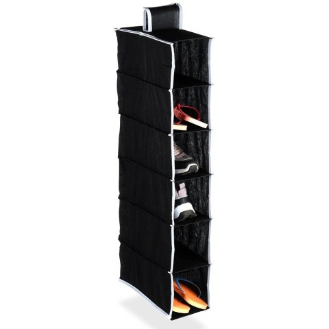 Organizer Wiszący do Szafy 6 Półek 30 x 15 x 84 cm STORAGE SOLUTIONS Czarny