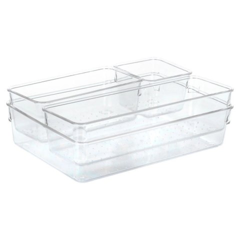 Organizer na Kosmetyki Modułowy 4 el VILDE Akrylowy Przezroczysty