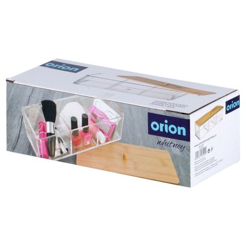 Organizer na Kosmetyki z Pokrywką 23,5 x 10 x 8,5 cm ORION Bambusowy