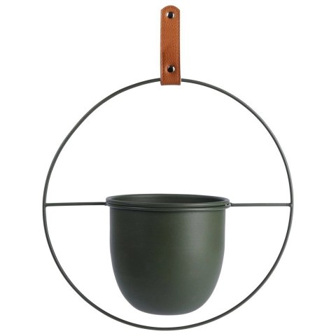 Osłonka na Doniczkę Wisząca Metalowa 30 x 30 cm HSC Zielona Loft