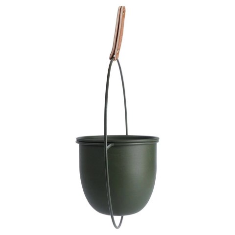 Osłonka na Doniczkę Wisząca Metalowa 30 x 30 cm HSC Zielona Loft