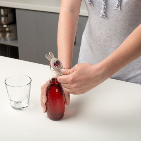 Otwieracz do Kapsli Silikonowy 10,5 x 4,5 cm NAVA Królik Stal Nierdzewna