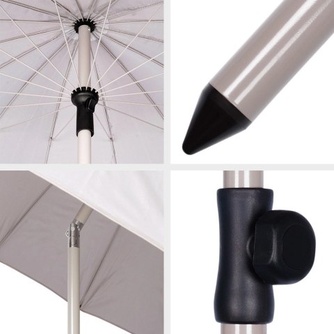 Parasol Łamany Ogrodowy Plażowy Regulowany Stabilny Solidny VILDE 190 cm