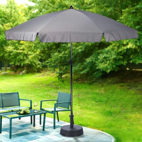 Parasol na Ogród Plażę Ogrodowy Plażowy Szary Regulowany Łamany ORION 185cm