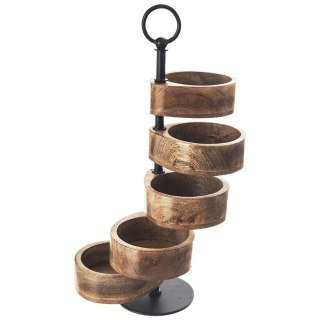 Patera 5-Poziomowa Piętrowa Drewniana Obrotowa ORION 18,5 x 12,5 x 44,5 cm