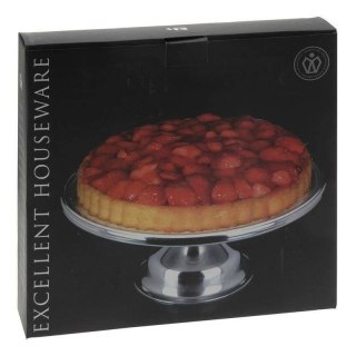 Patera na Tort Ciasto Stalowa na Nóżce Ozdobna ORION 33 cm