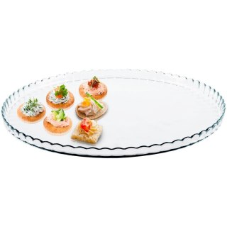 Patera na Tort Przystawki Ciasta Desery Szklana Uniwersalna ORION 32 cm