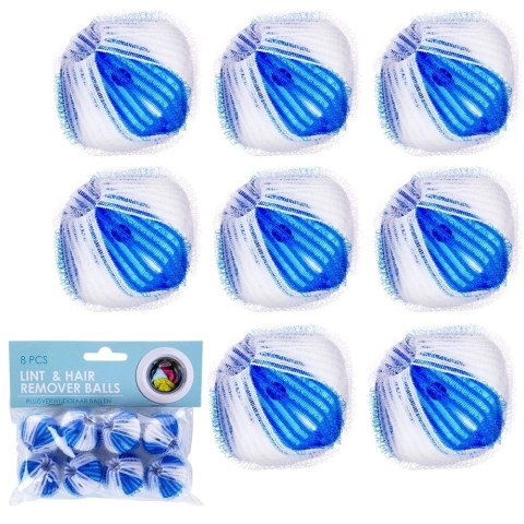 Piłki do Prania Antykłaczki 3,5 cm ULTRA CLEAN 8 szt. na Sierść Włosy