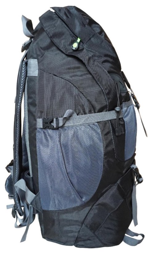 Plecak Turystyczny do Wędrówek Damski Męski Czarny Pojemny KUBISPORT 50 L