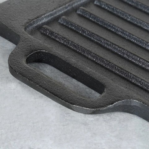 Płyta do Grilla Grillowania Mięsa Ryb Żeliwna Dwustronna VILDE 45,5x22,5 cm