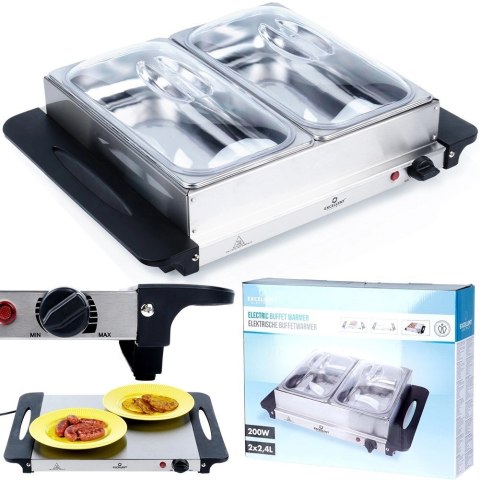 Podgrzewacz Elektryczny Bufet 47,5 cm EXCELLENT ELECTRICS 2 Wkłady