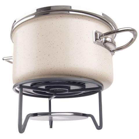 Podgrzewacz pod Dzbanek do Herbaty Metalowy Szary 16,5 cm ORION