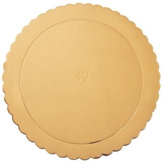 Podkład pod Tort Okrągły Sztywny Złoty 32 cm ORION Tektura Dekoracyjna