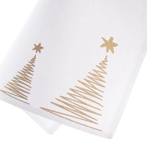 Podkładka na Stół Bawełniana Świąteczna 33,5 x 26 cm ORION Choinka Złota