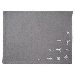 Podkładka na Stół Bawełniana Świąteczna 33,5 x 26 cm ORION Płatek Szara