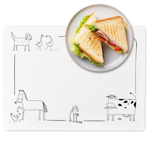 Podkładka na Stół Ochronna Wzór Zwierzęta 35 x 25 cm ORION Mata PCV