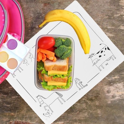 Podkładka na Stół Ochronna Wzór Zwierzęta 35 x 25 cm ORION Mata PCV