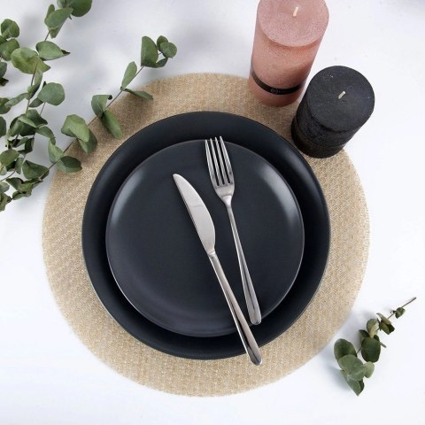 Podkładka na Stół Okrągła Jasnobeżowa Złota 38 cm HOME STYLING COLLECTION