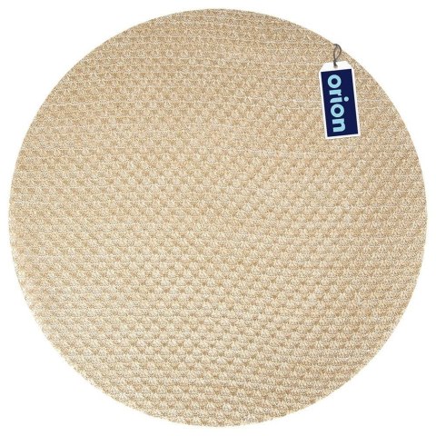 Podkładka na Stół Okrągła Jasnobeżowa Złota 38 cm HOME STYLING COLLECTION