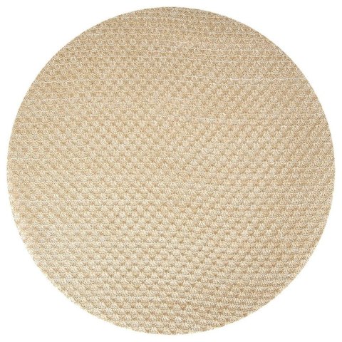 Podkładka na Stół Okrągła Jasnobeżowa Złota 38 cm HOME STYLING COLLECTION